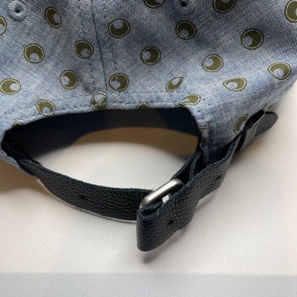 Marc Jacobs Blue Indigo Multi Men's Hat w/ Adjustable Leather Strap - NWT - Picture 3 of 5